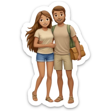 man carrying women in his arms in a romantic way  sticker
