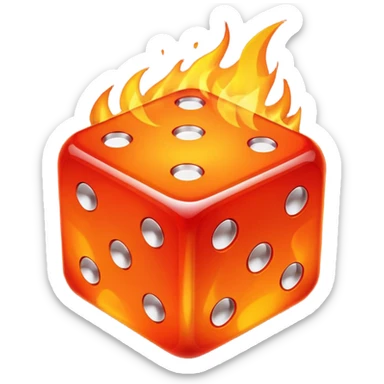 fire dice sticker