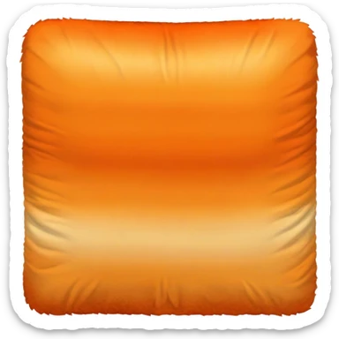 Orange fur blanket square ombre sticker