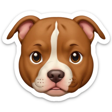Un pitbull de carita tierna  sticker