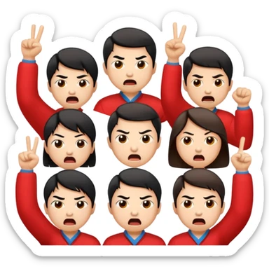 Chinese nationalistic mobilization against Japan people sticker