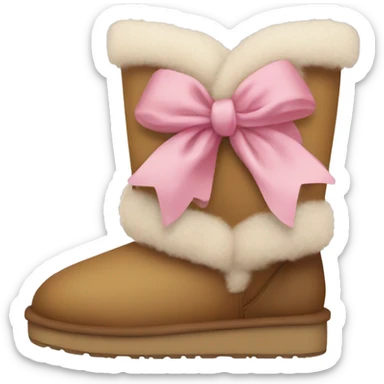 Cute uggs with bows sticker