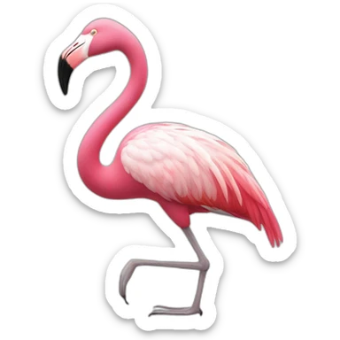 Flamant rose sticker
