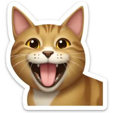 Gato sonriendo a su dueña sticker