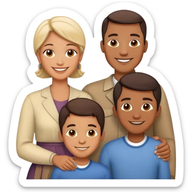 Мама Папа и два сына sticker