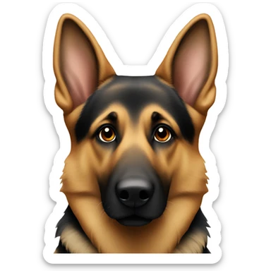 German shepherd with floppy ears  sticker