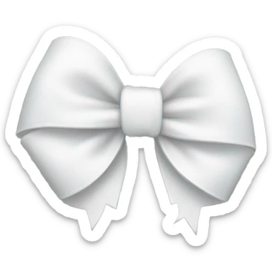 White bow sticker