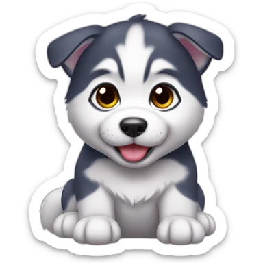 Husky puppy sticker