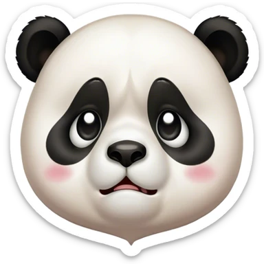 sad panda crying with body sticker