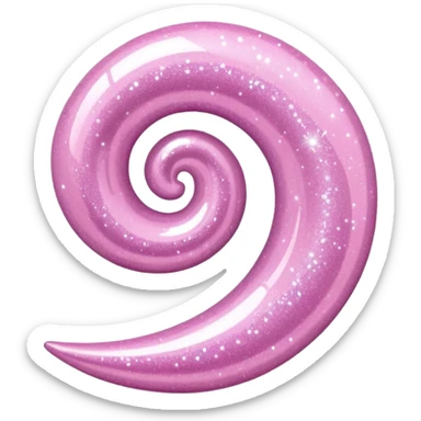 baby pink glitter sparkling shiny with a swirl pattern sticker