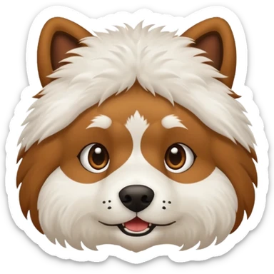 I want a brown Anjing kampung(talamian) with white furs from jaw below.  sticker