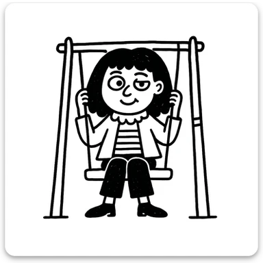 Make the lazy eye more obvious in the style of notion style hand drawn doodles. Keep the doodle style but note that doodle style does not support text editing, so use a general style editor while respecting the doodle look. sticker