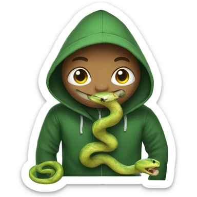 snake with hoodie sticker