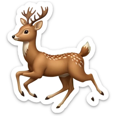 deer running sticker