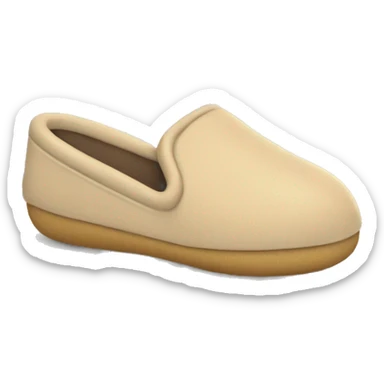 chausson fourré beige sticker