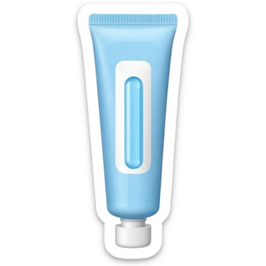ointment tube light blue and white, thin sticker
