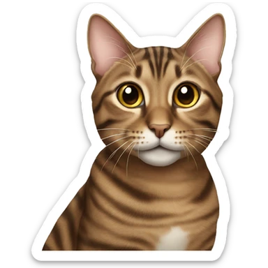 brown tabby cat sticker