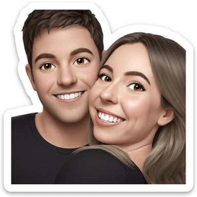 cheek-to-cheek smiles sticker