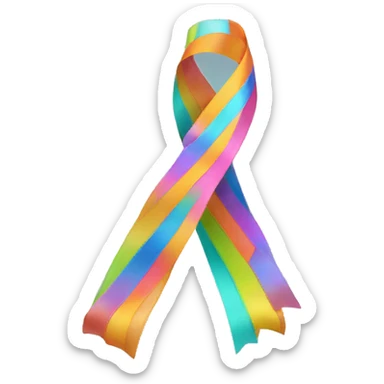 long colorful ribbon sticker