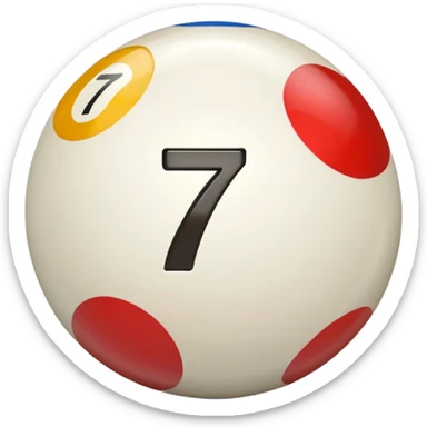 billiard ball 7 numner sticker
