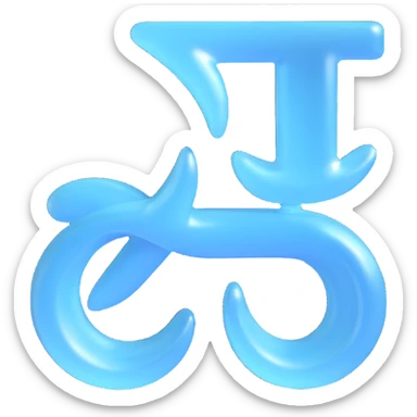 3D emoji of the word WIND, transparent glass-like letters with subtle reflections, swirling sticker