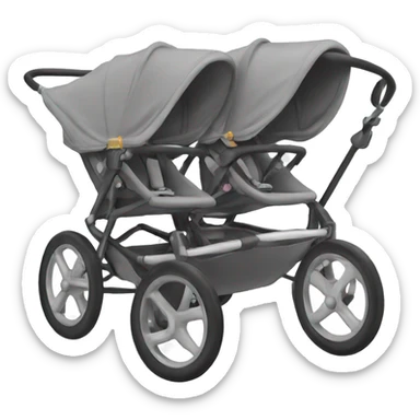 Tandem double stroller sticker