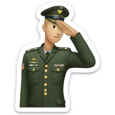 Military Salute  sticker