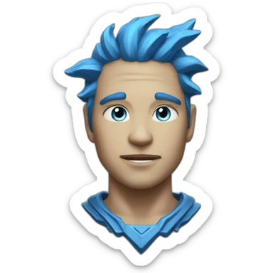 Thunder god blue sticker