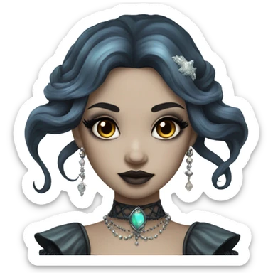 goth mermaid hime girl sticker