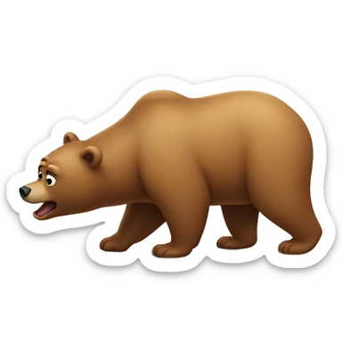 Bear farting sticker