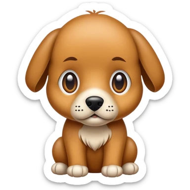 cachorro caramelo com fucinho preto e olhos castanhos escuro sticker