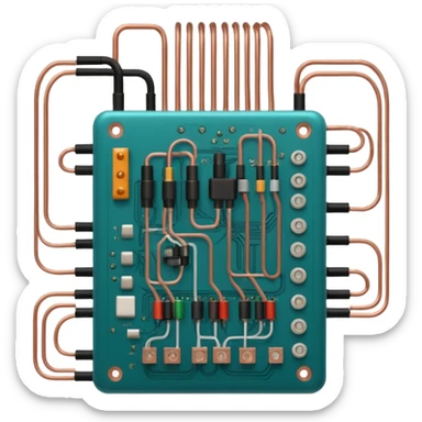 generate realistic complex electrical system sticker