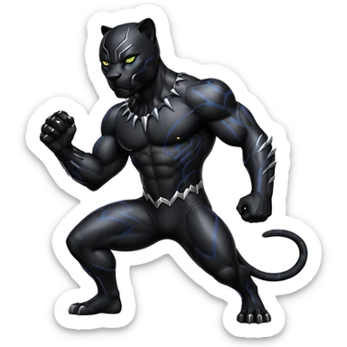 A black panther sticker