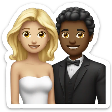 personne blanche et personne noir faisant l amour sticker