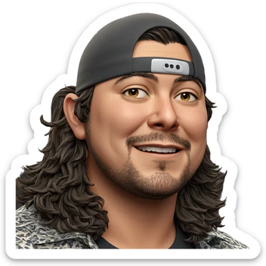 portrait of a stylish performer sticker