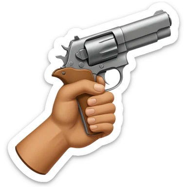Signe de main en forme de pistolet de face point vers le ciel  sticker