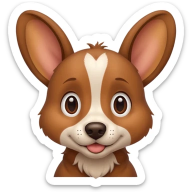 friendly dog with big ears inspired by Disney sticker