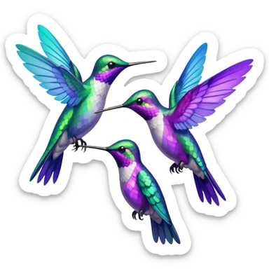 MORE HUMMINGBIRDS sticker