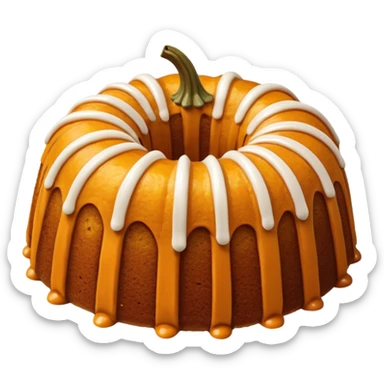 Bundt cake with spiced pumpkin sticker