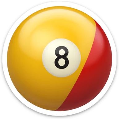 2 numbered billiard ball  sticker