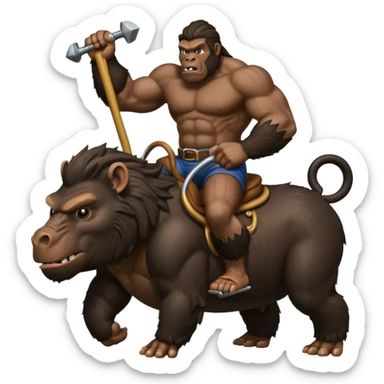 king kong on hog rider clash of clans sticker