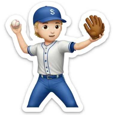 hacer el lanzamiento  de pelota jugador sticker