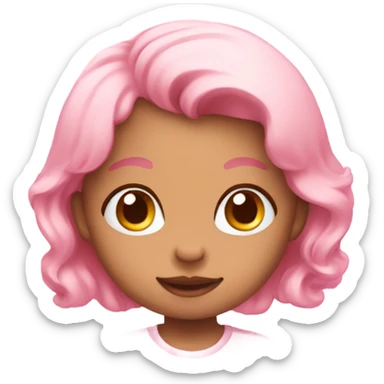 baby pink color of heart emoji  sticker