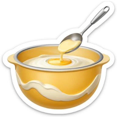mixing bowl and baking preparation sticker