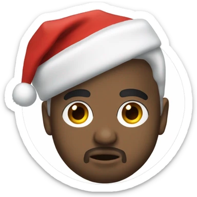 Kanye west in a Christmas hat sticker