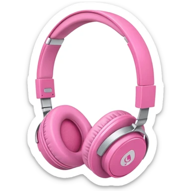 Pink Headphone other model sticker