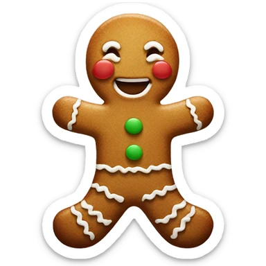 Gingerbread man sticker