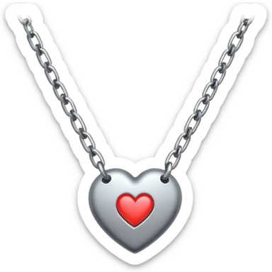 broken chain with a small heart inside sticker