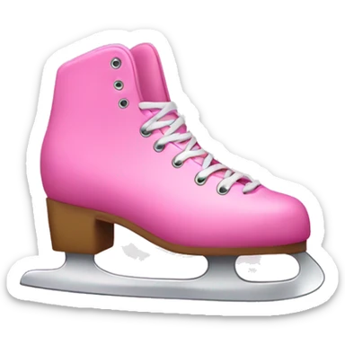  pink ice skates sticker