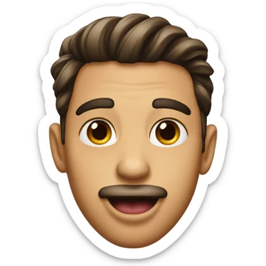 Handsom guy licking his lips sticker